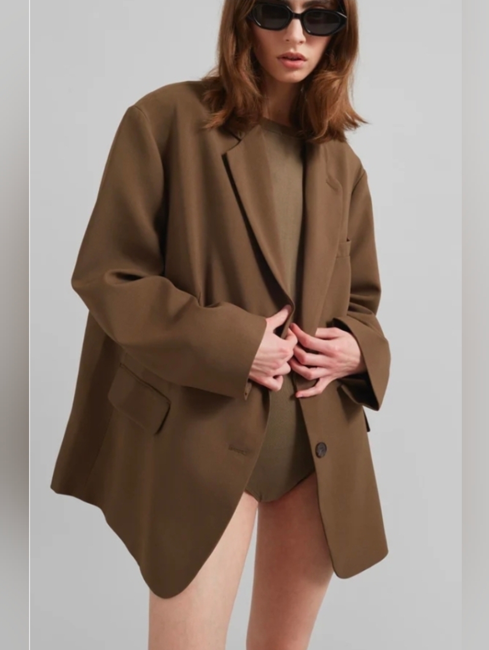 Elegant Mustard Women's Set Blazer & Vast